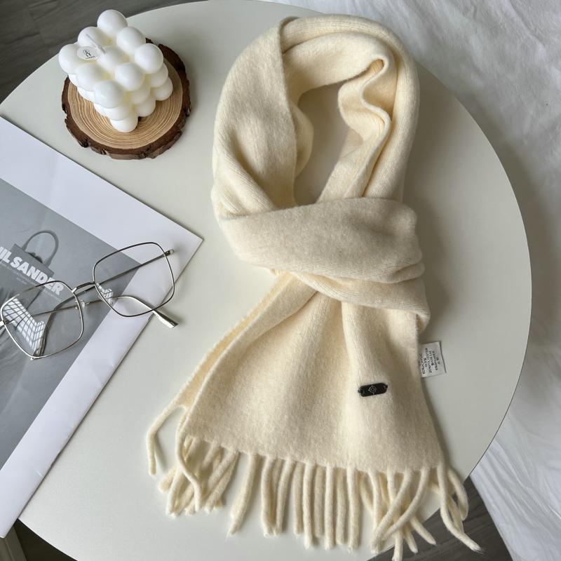 

Women New Scarf Autumn Winter Pure Color Scarve Femme Knitted Fashion Shawl Unisex For Women