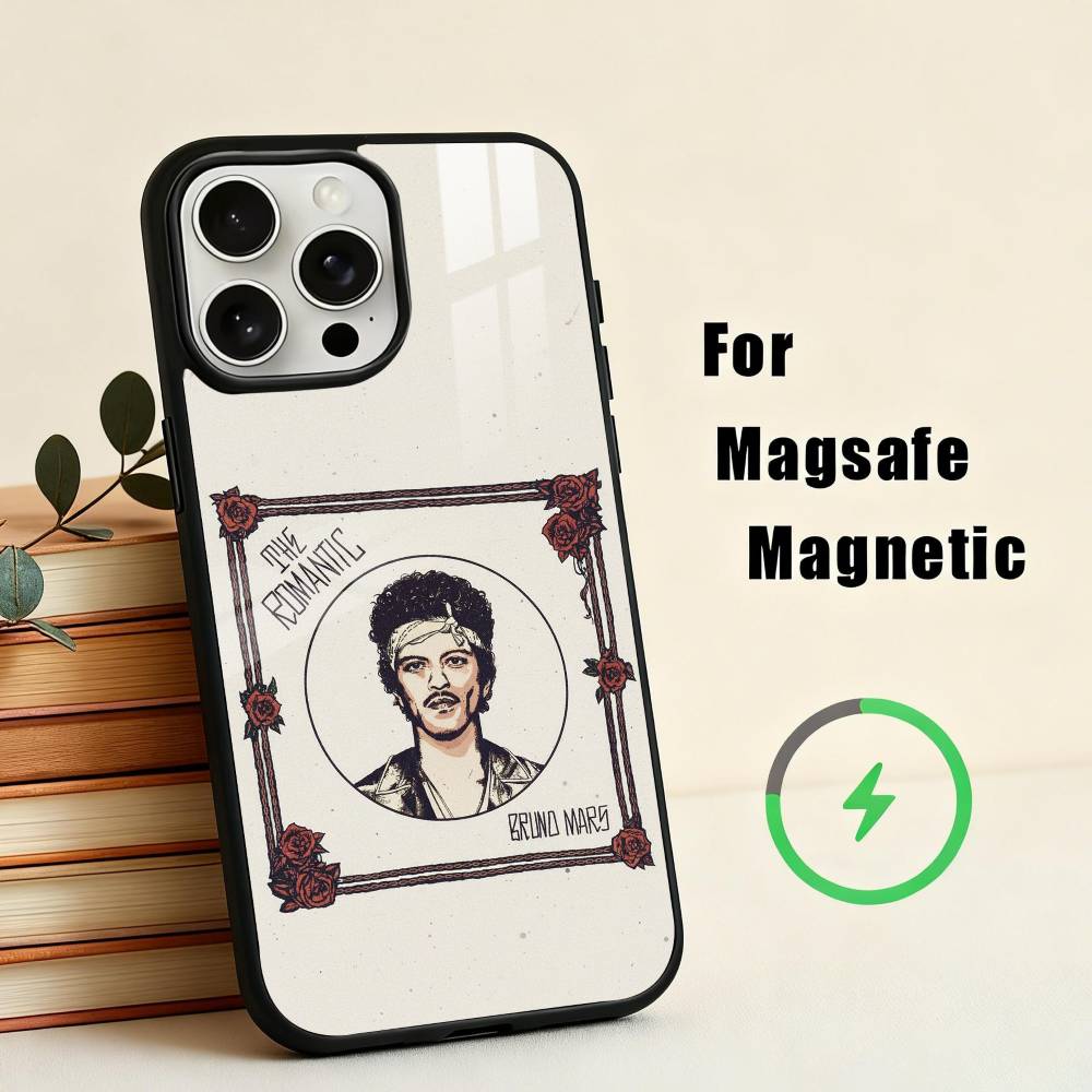 Talentierte Sänger B-Bruno M-Mars Handyhülle Für iPhone 17,16,15,14,13,12,Plus,Pro,Max für Magsafe Magnetisches Kabelloses Laden