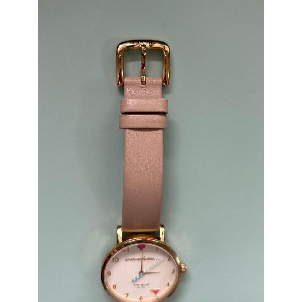 Used kate spade cocktail metro pink beige analog watch