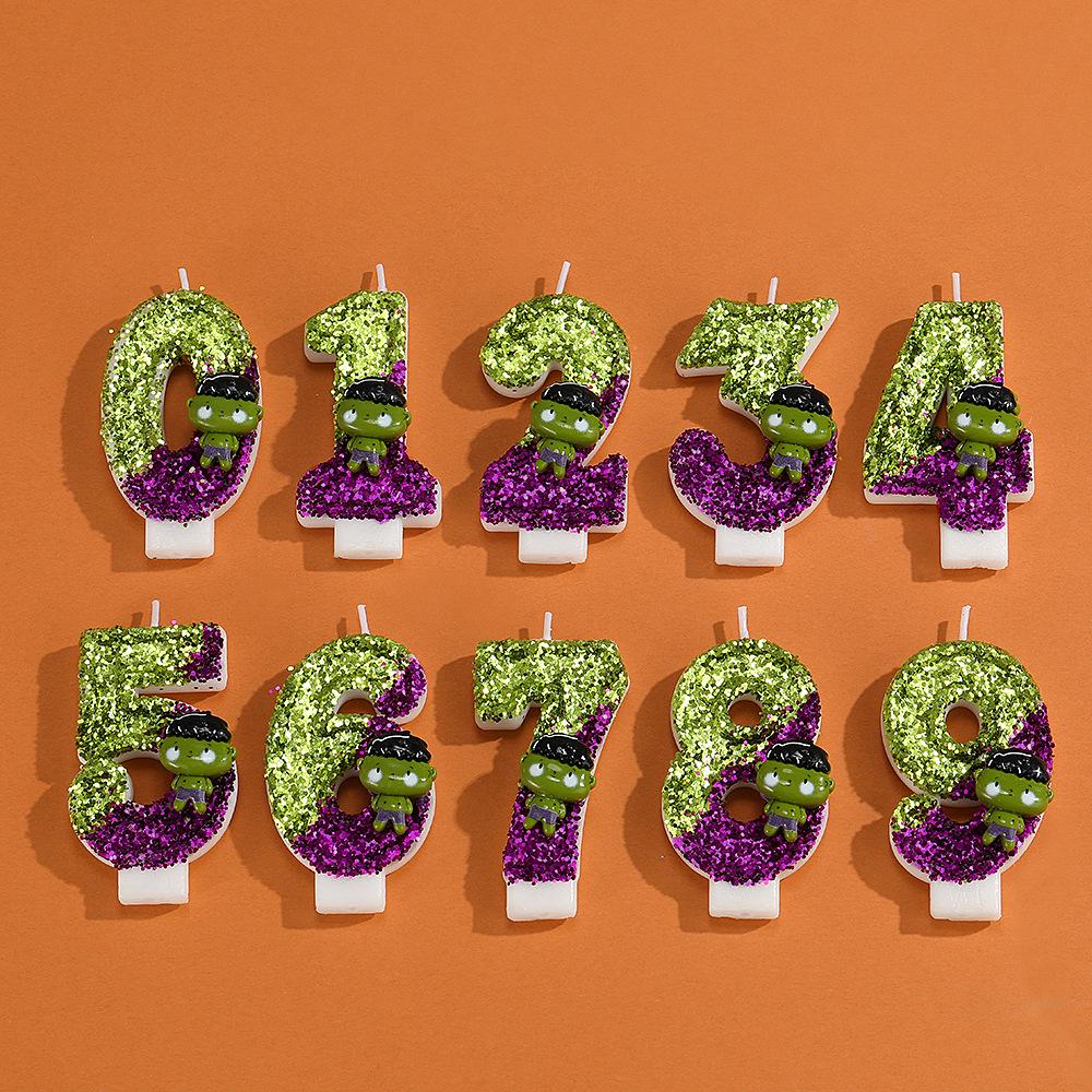 Hulk Cartoon Birthday Candle - Hero Theme Party Decoration