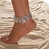 Summer Beach Style Carved Elephant Hollow Heart Tassel Women's Feet Chain