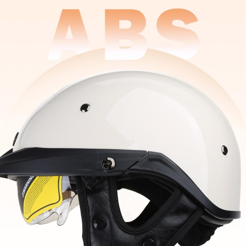 Vintage Open Face Motorbike Helmet Baseball Cap Half Helmet Retro-Men Women for Chopper-Cruiser Street Moped Scooter Cap