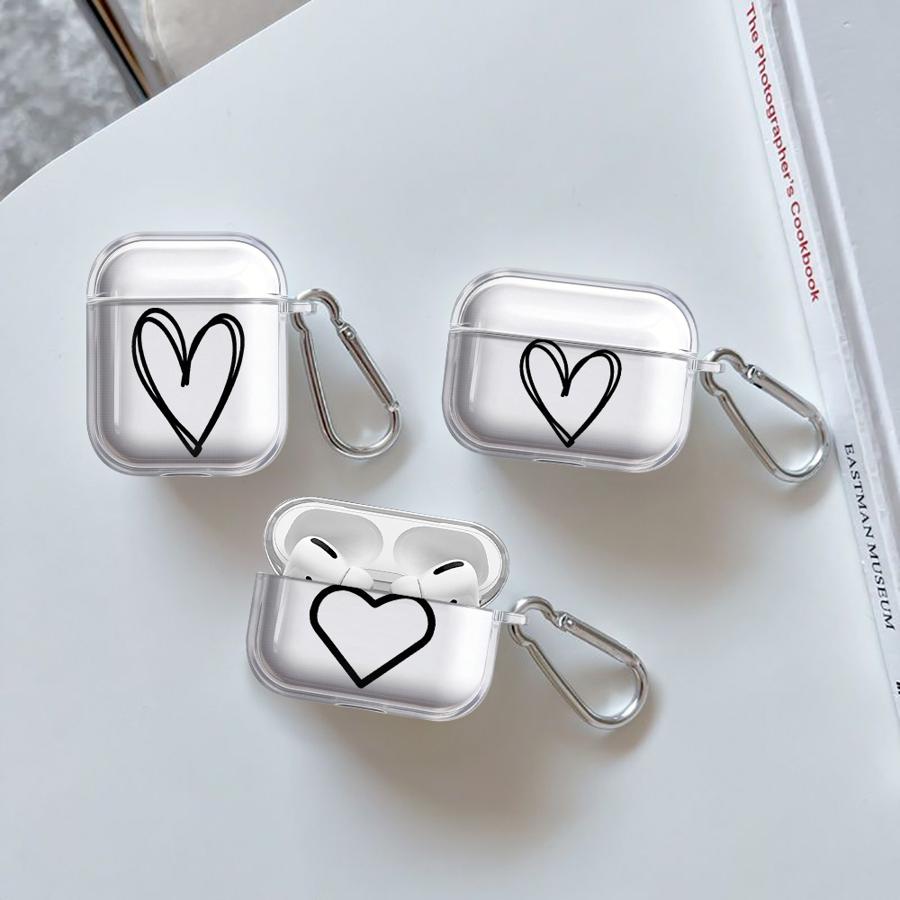 Cute And Fun Hearts Case For Airpods 3 2 Pro2 Pro Pro3 1 4 Clear Earphone Cases Cover