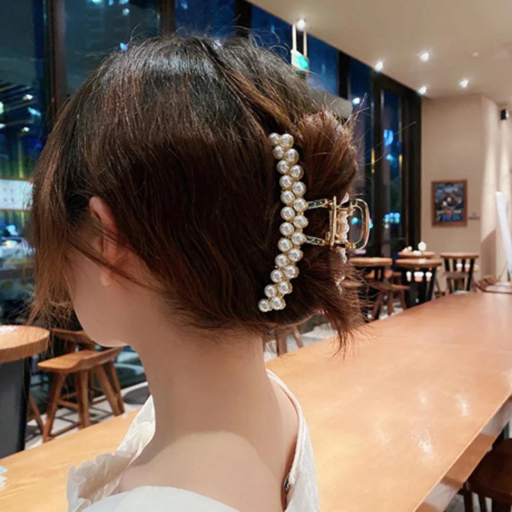Full Rhinestone Hair Claw Crystal Hair Clips Barrettes Ponytail Hairpins Women Girls Hair Styling Accessories Ornaments Hairgrip
