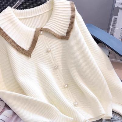 A New Loose, High-end Autumn and Winter Coat with A Doll-neck Knitted Sweater That Is Fashionable and Versatile for Women