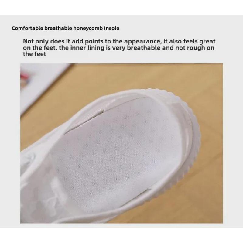 2025 Summer New Trend Lace Mesh Breathable Mesh Hollow Canvas Shoes Casual Sports Small White Shoes Board Shoes