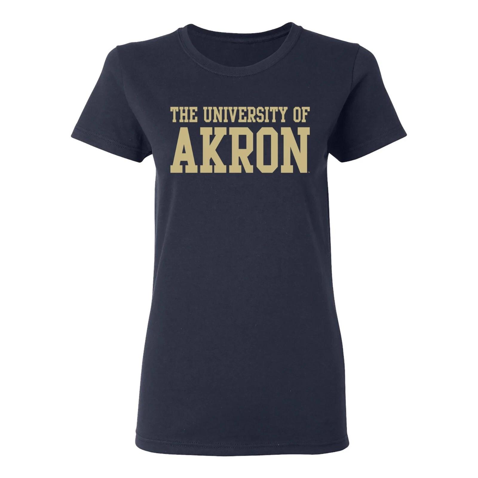 Akron Zips Basic Block Womens Shirt - Navy XL