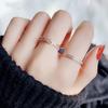 Elegante Anello in Titanio con Micro Diamanti Placcato Oro Rosa 18k Unisex Gioiello Coordinato per Coppia Regalo
