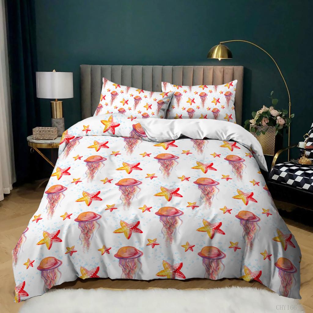 New Cartoon Small Fresh Printing Three-Piece Unicorn Kit Quilt Cover Bedding