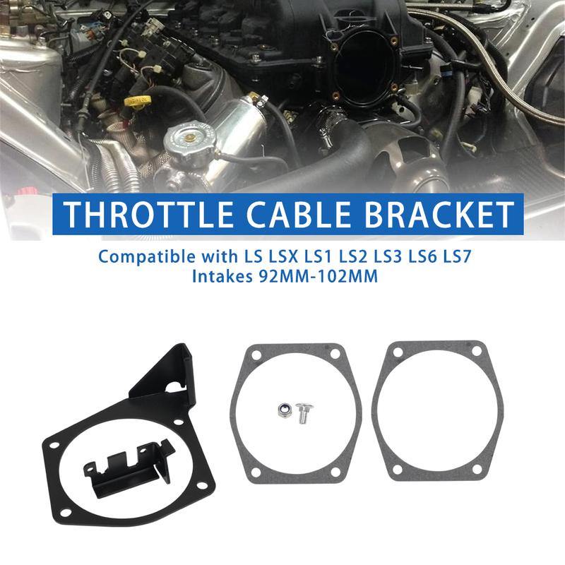 4-Bolt Throttle Cable Bracket Fit for LS LS2 LS3 LS6 LS7 Engines Intakes 92MM-102MM 81012 81042