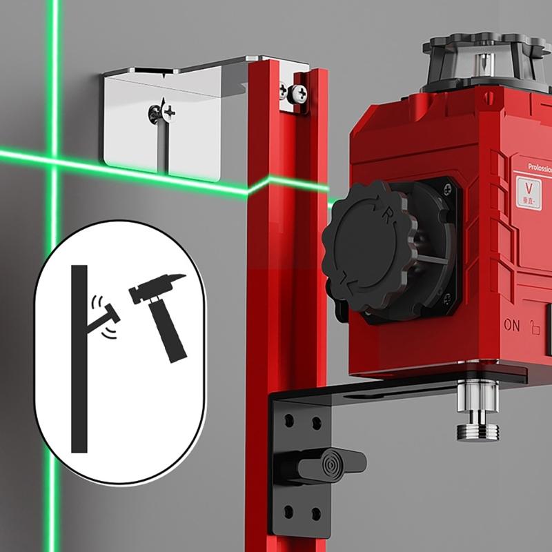 Soporte Colgante para Nivel Láser Soporte Elevador para Láser Soporte de Montaje en Pared para Nivel Piezas de Repuesto Fácil de Instalar