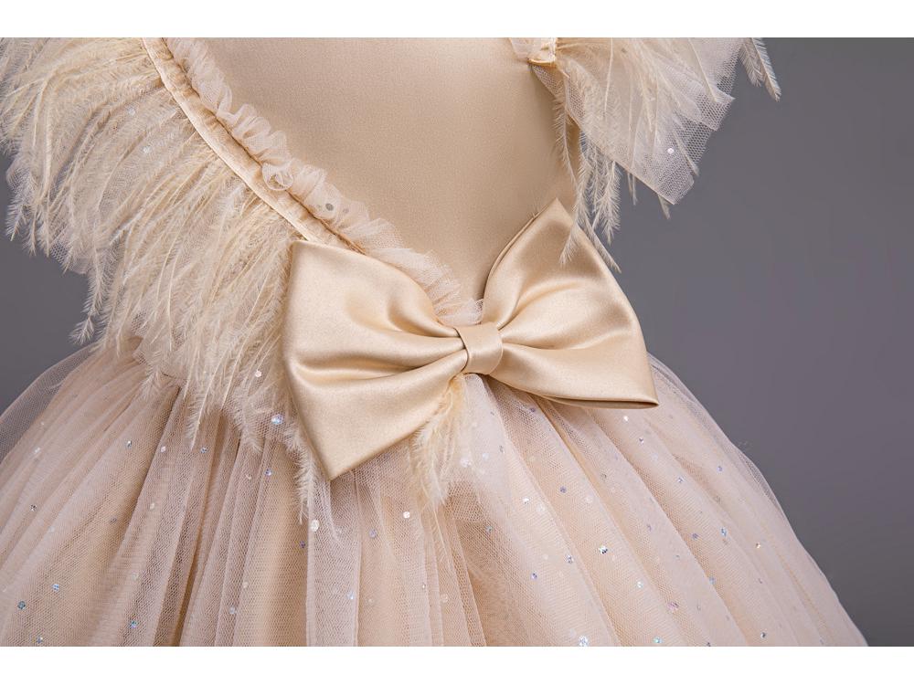 Girls' Tulle Princess Party Dress for Piano Performance