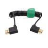 HangTon HDMI 8K 4K 60p Thin Compatible with ATOMOS Ninja Portkey Blackmagic Sony and Nikon Type A HDMI Right and Left Angle Cable, Coiled, V, BM5,