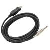 USB Guitar Cable USB Interface Male To 6.35mm Mono Male Electric Guitar Cable for Instrument