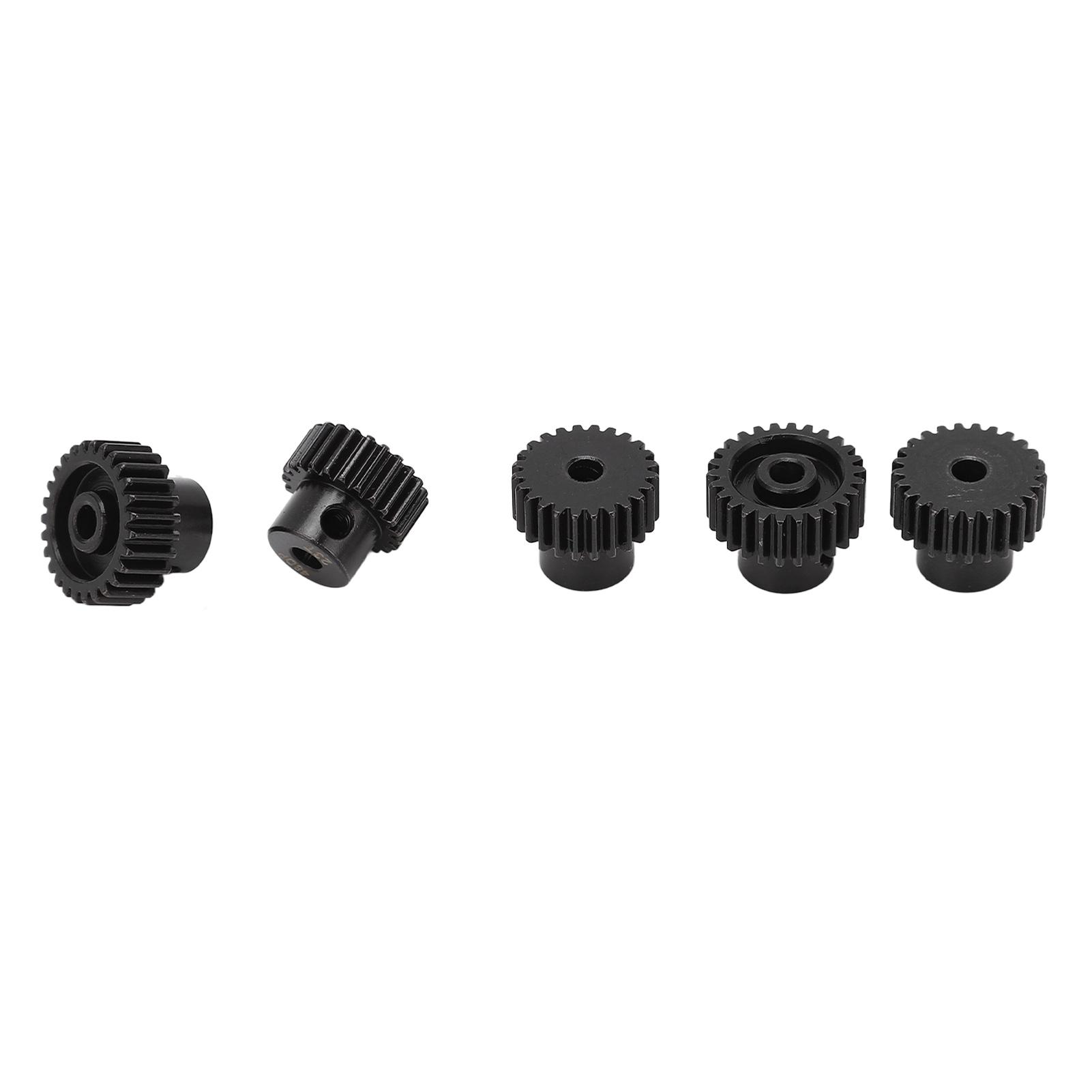 

5 Pcs RC Pinion Gear Set 48DP 0.53M 3.175mm 23T 24T 25T 26T 27T Chromium Molybdenum Alloy Steel Motor Gear Set for 1/10