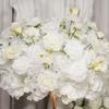 Uflower Rose Green Leaves Flower Ball Centerpieces Wedding Table Decor Luxurious Floral Arrangements for Stage Road Lead