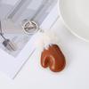 Winter Plush Glove Keychain: Leather, Stylish & Versatile Bag or Clothing Accessory