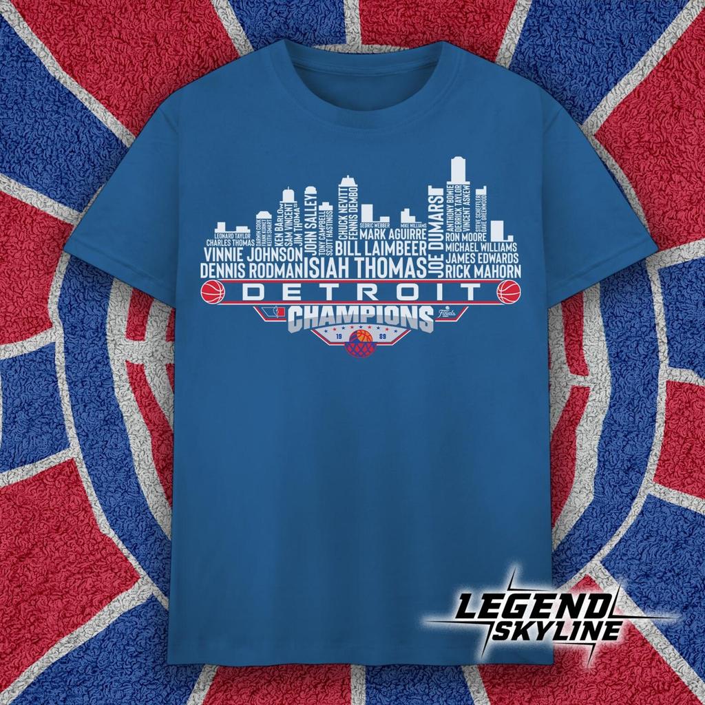 Detroit Dream Team Basketball Champions 1989, Detroit City Skyline Shirt and kids tshirt