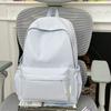 Schoolbag Schoolbag Female College Student Korean Version Ins Large Capacity Simple Solid Color Backpack Junior High School Student Backpack Boys and 