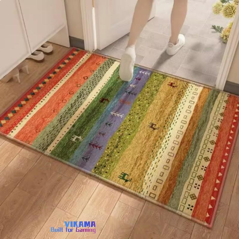Entrance Hallway Rug Geometric Anti Slip Wear Resistant Water Absorbent Quick Drying Entrance Hallway Mat Home Decor