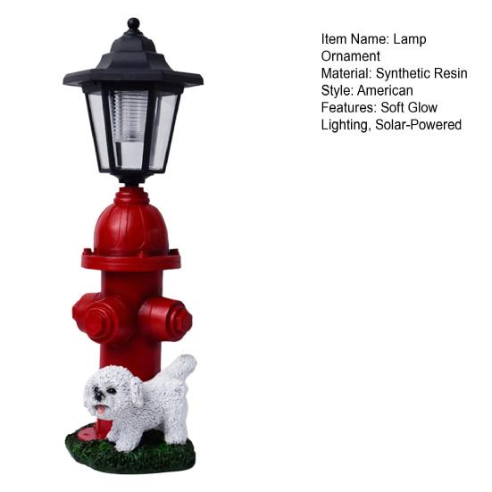 Solar Resin Garden Light with Frog Puppy Design Cute Animal Statue for Yard Patio Balcony Auto On/Off Waterproof Fade-Resistant Unique Outdoor