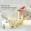 For Electric Toothbrush Holder Ceramic Dachshund Design 4 Compartments Waterproof Bathroom Organizer Cute Countertop Storage