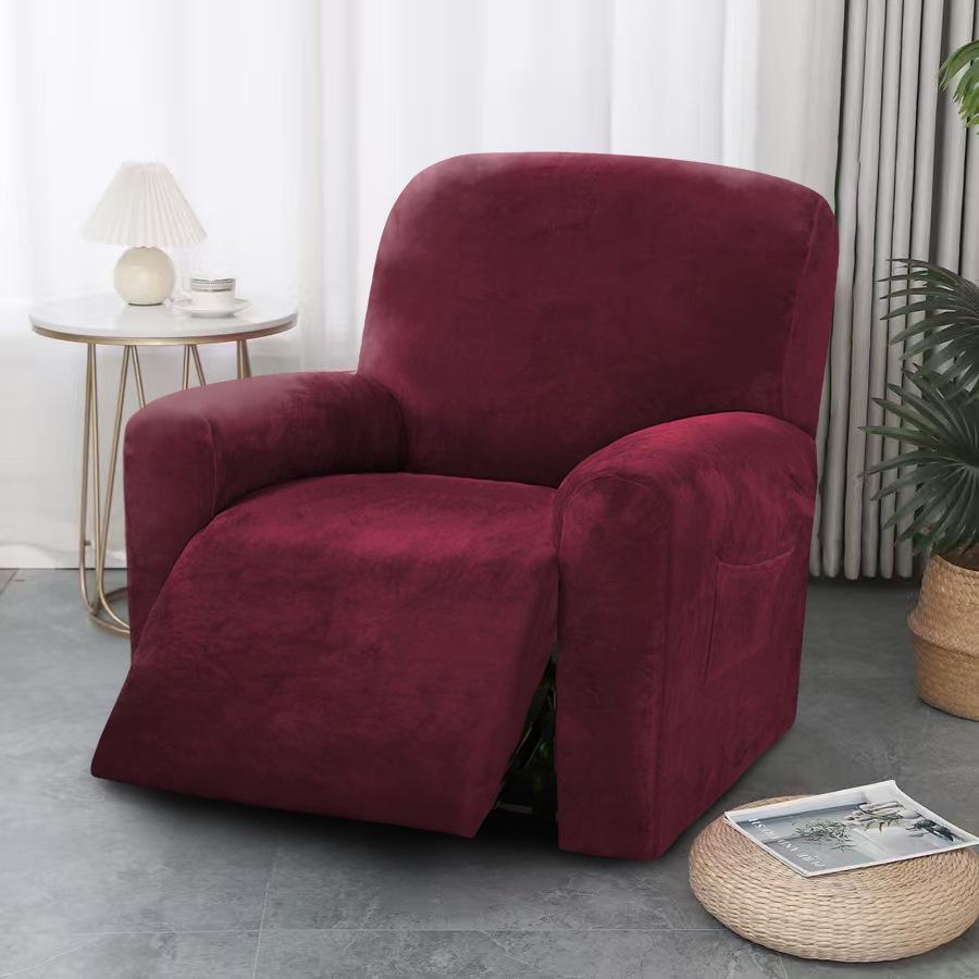 Silver Fox Velvet Elastic Split Sofa Cover - Chewy Collection