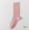 Autumn/Winter Women's Long Tube Striped Cotton Socks - Breathable, Sweat-Absorbent, Boneless Pile Design.