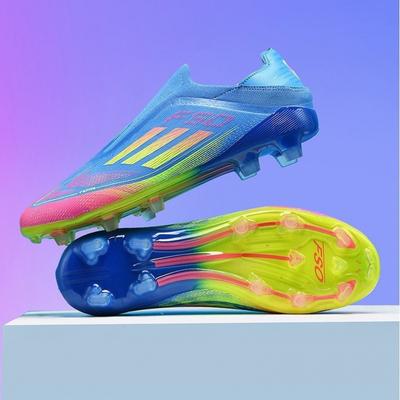 New Lace-free Seamless Fly-woven Youth Football Shoes, Student Long Nails, Men's and Women's Broken Nails Competition Training Shoes