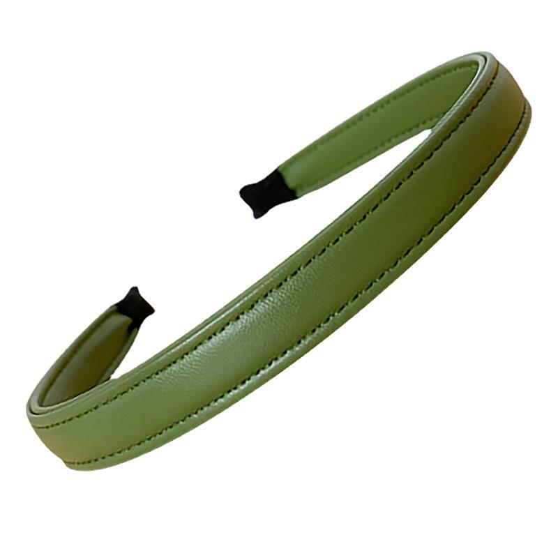 Jennie-Style Retro PU Leather Headband - Simple, Chic Hair Accessory for Women