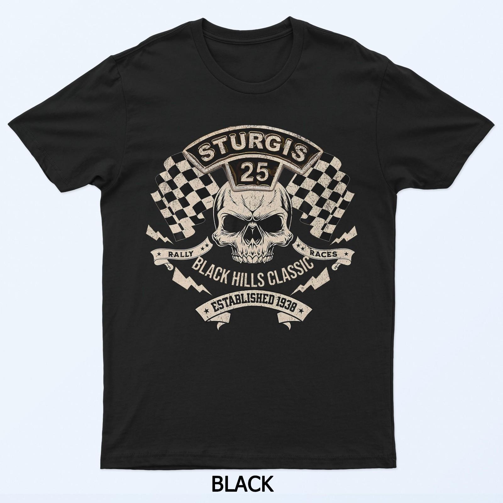 Black Hills 2026 Motorcycle Rally Sturgis South Dakota T-Shirt XL