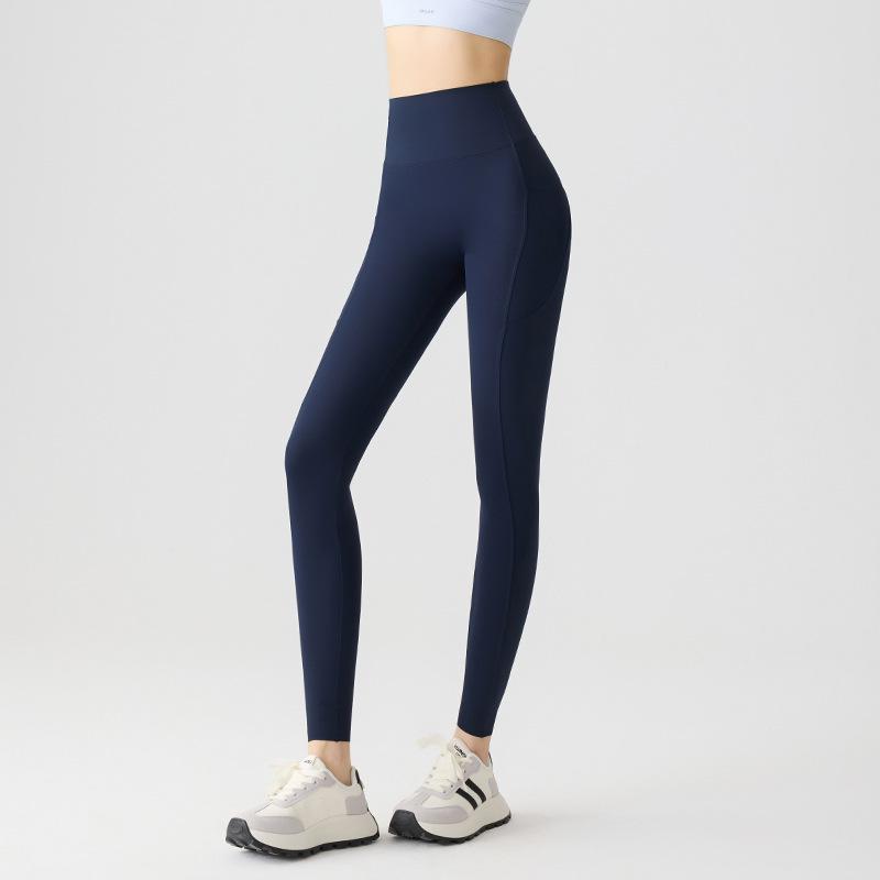 Women's Cloud Feeling Ice Silk Pocket Yoga Pants - Summer Slimming, Hip-Lifting, Sporty Outdoor Wear