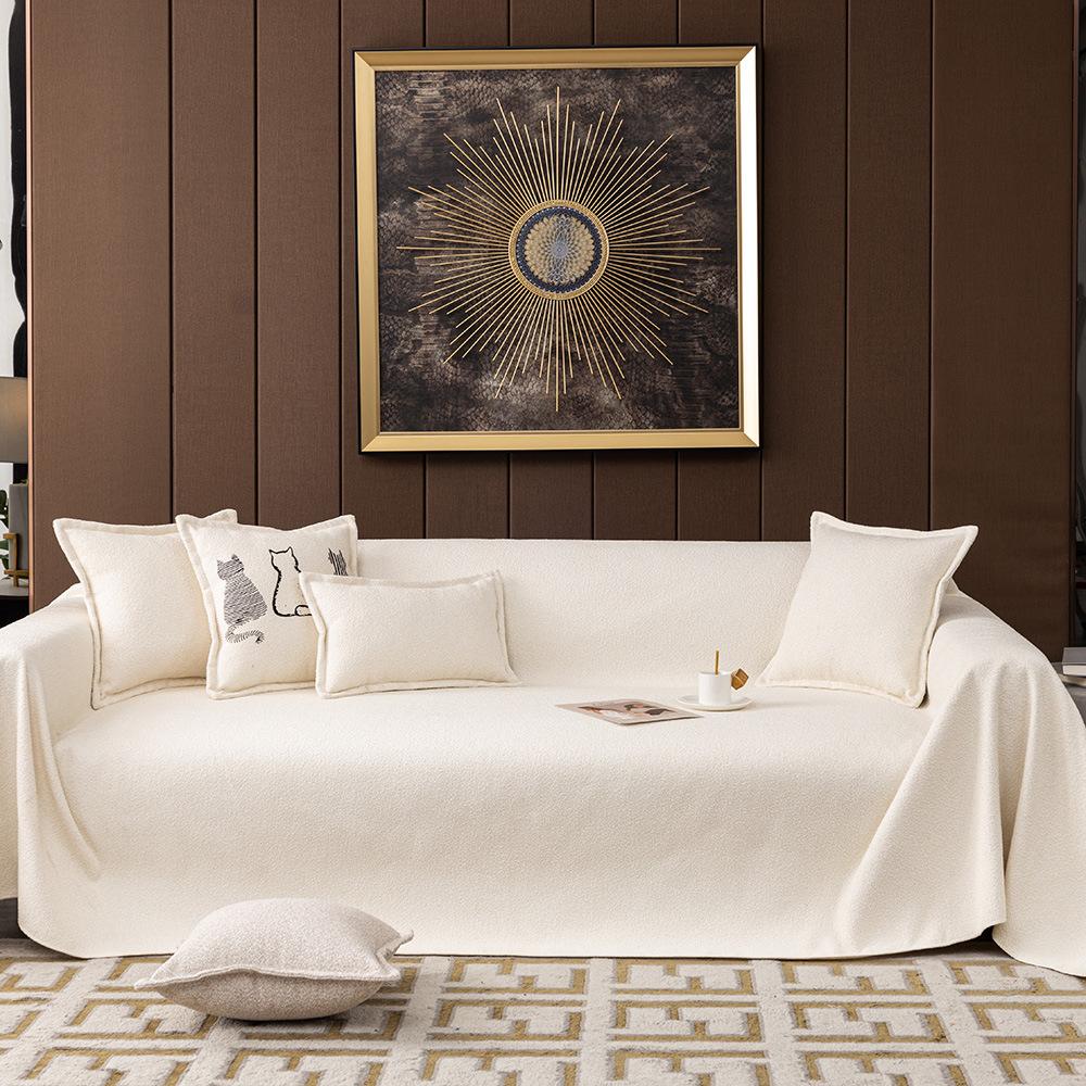 

Современный простой ленивый диван-полотенце, встроенный чехол для дивана, тканевый зимний плюшевый чехол для дивана с высоким смыслом, универсальный чехол для дивана с полным покрытием 180*130