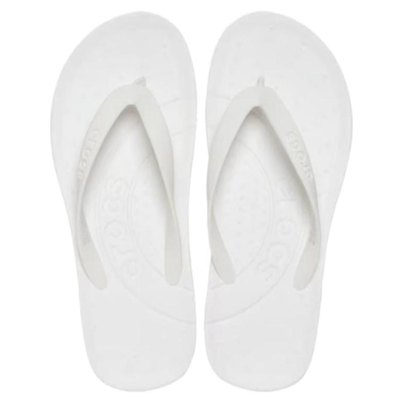 Crocs Open-Toed Slip-On Flip-Flops Unisex White
