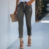 Women's High Waist Washed Women's Jeans Fashionable Versatile Straight Leg Pants