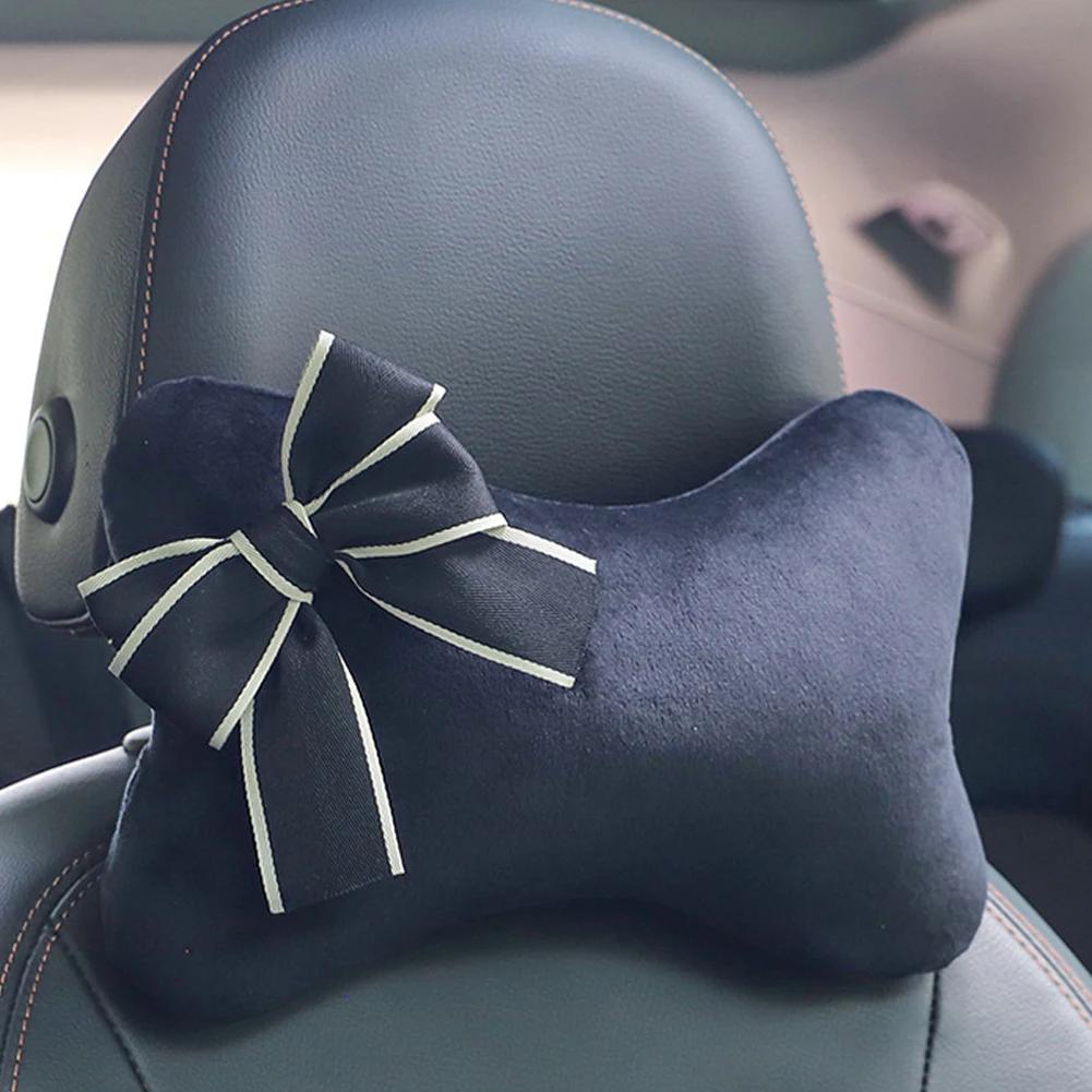 Car Seat Support Headrest Cushion Massage Neck Adjustable Auto Head Neck Pillow Bound-shaped Car Neck Pillow Kawaii Accessories