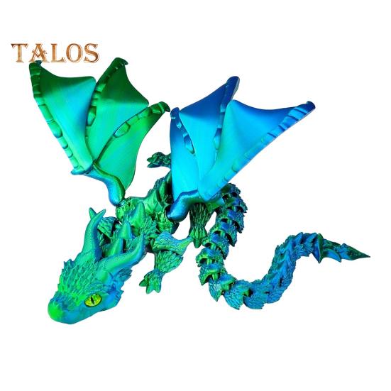 3D Baskılı Ejderha Süsü Kanatlı Eklemli Ejderha Esnek Ejderha Masa Evcil Hayvan Stres Giderici Oyuncak Yetişkinler Ev Ofis Dekoru