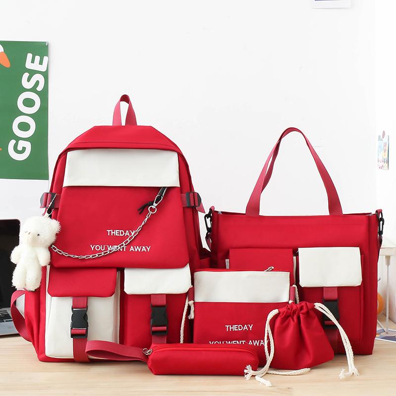 2023 New Schoolbag for Middle School Students Korean Edition Sen Series Backpack Versatile Trendy Cool Large Capacity Backpack