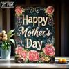 Vintage Mother's Day Tin Sign 8x12 Inch Pink Roses Floral Metal Wall Decor Rustic Farmhouse Gift
