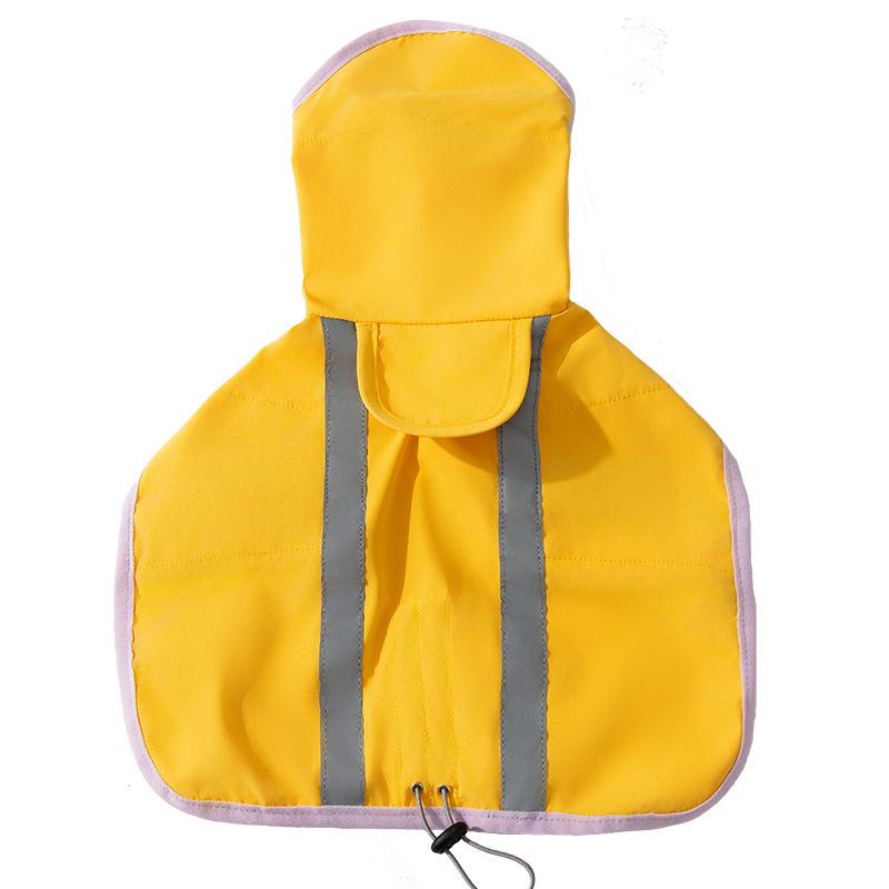 Simple Contrast Color Reflective Dog Poncho Small and Medium Dogs Teddy Bigbear Outdoor Waterproof Raincoat Pet Dog Clothes