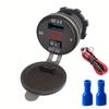 Quick Charging QC 3.0 USB Car Charger Socket with Voltmeter USB Charger Socket with Switch for Cars Motorcycles ATVs Boats