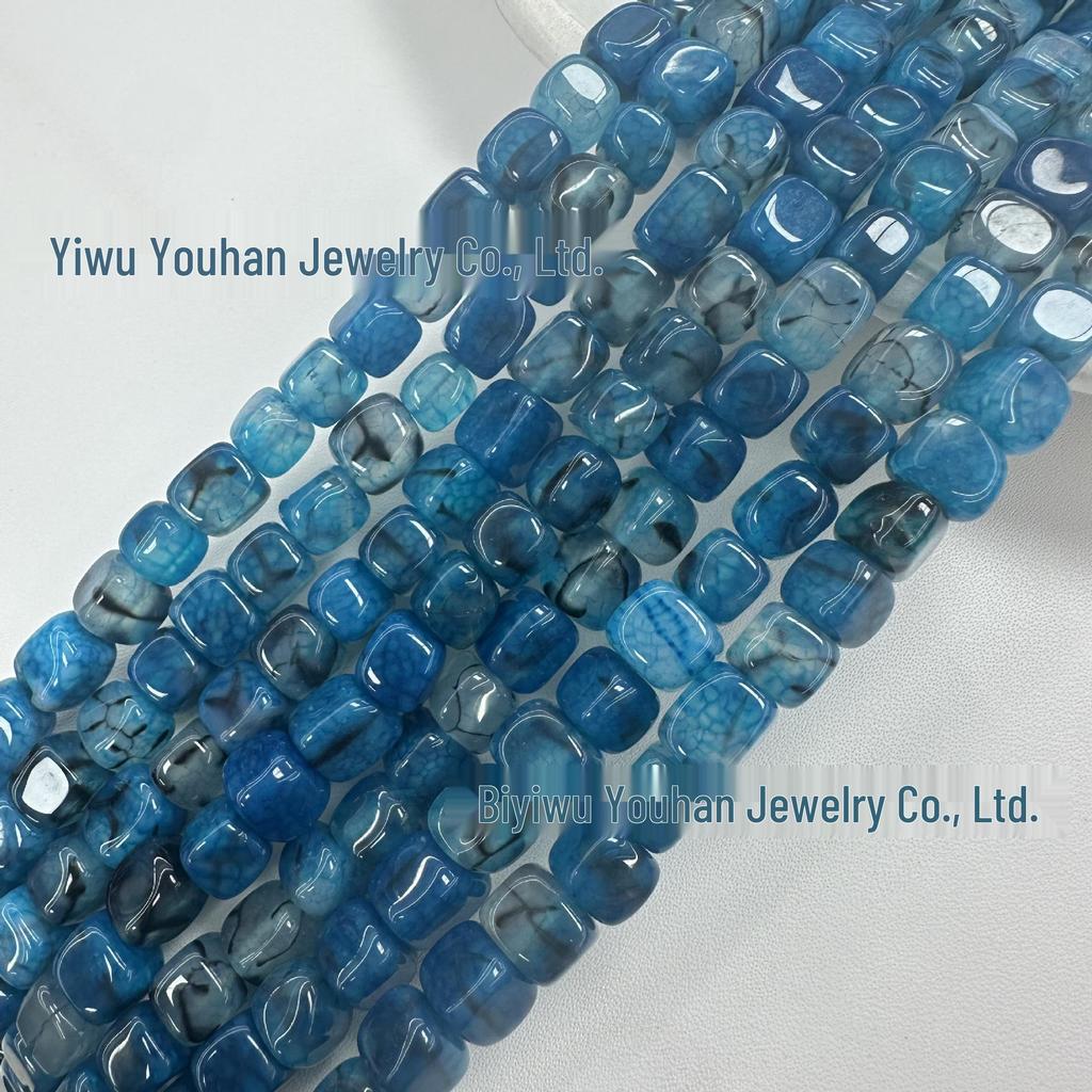 Square Weathered Sugar Cube Stone Beads - DIY Bracelet & Jewelry Accessories