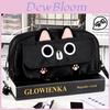 Cat Ears Pencil Case With Embroidery And Large Capacity For School Supplies