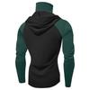 Men's Summer Color Matching Quick-drying Long-sleeved T-shirt Sun Clothing Fishing Fitness Sports Hooded Long-sleeved Top