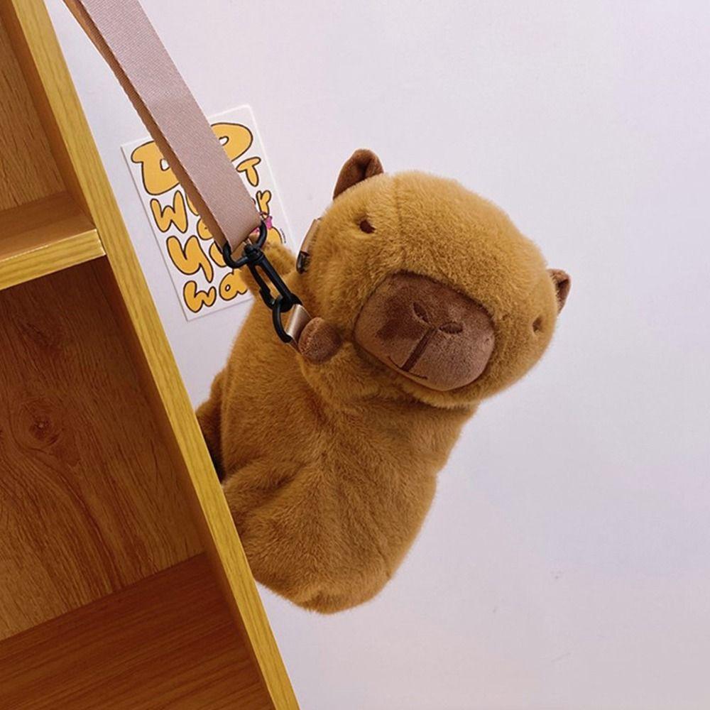Capybara Cartoon Batoh Cartoon Students School Bag Plyšová crossbody kabelka Capybara Travel