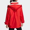 Adidas Logo Graphic Hooded Long Sleeve Jacket Women Outerwear Light-Scarlet HZ2995