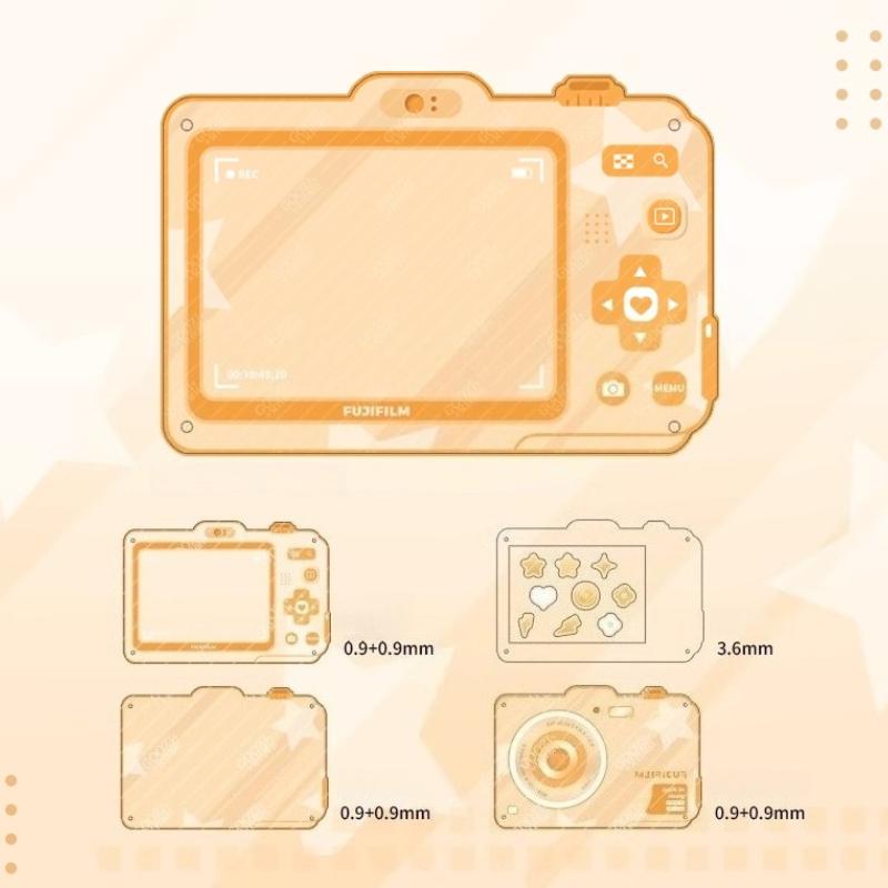 Vintage Kamera Serie Acryl Fotorahmen 3 Zoll Kartenhalter für Anime Fotokarte Aufsteller Originaldesign Kreative Geschenke