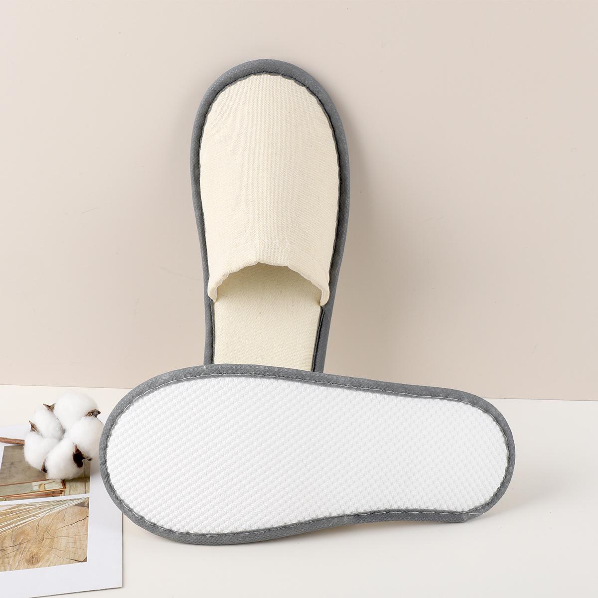 

Одноразовые нескользящие холщовые тапочки для отелей и путешествий