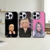 B-Billie E-Eilish Phone Case For iPhone 17,16,15,14,13,12,11,Pro Max,Plus Candy Silver Cover