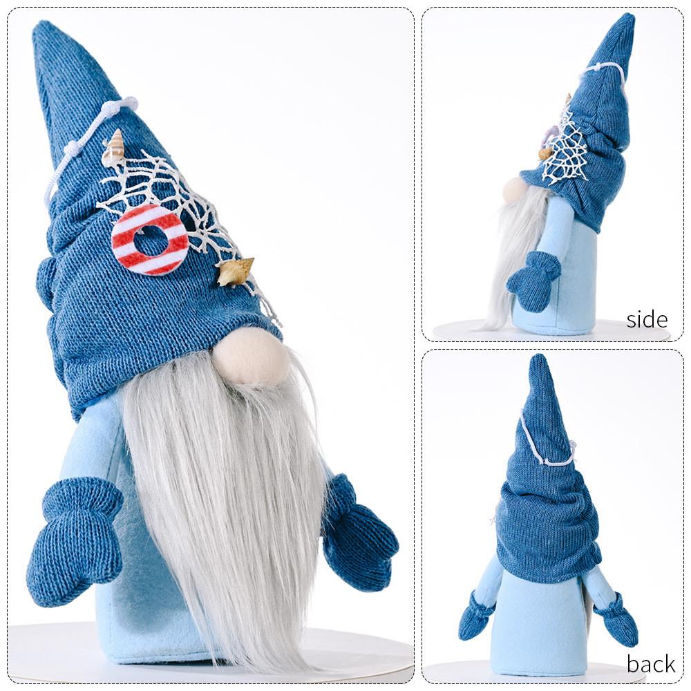 Ocean Adorable Inspired Rudolf Figurine With Knitted Hat For Festive Decorations Home